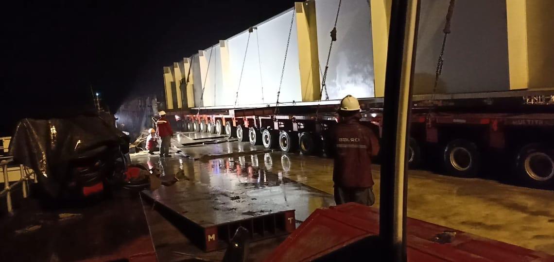 PAL extended trailer cargo documentation in industrial area